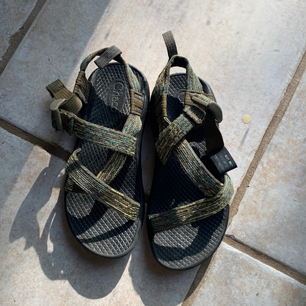 Green boys size 13 Chaco sandals